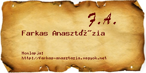 Farkas Anasztázia névjegykártya